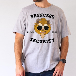 Maglietta &quot;La Bestia Principessa Security&quot;, Maglietta &quot;Papà Disney&quot;, Maglietta &quot;La Bestia&quot;, Maglietta &quot;La Bella e la Bestia&quot; Disney, Maglietta per la Festa del Papà a Disneyland