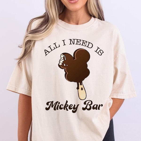 Disney Retro Lebensmittel und Snacks Shirt, alles was ich brauche ist Mickey Bar T-Shirt, Walt Disney World Familie passendes Sweatshirt, lustiges Disney Sweat
