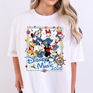 Micky und Freunde Kreuzfahrt Shirt, Disney Cruising Shirt, Disney Magic 2025 Shirt, Familien Kreuzfahrt Passendes Shirt, Disneyland Cruise Line Shirt