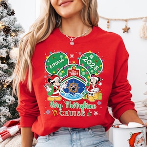 Disney Very Merrytime Cruise Sweatshirt, Custom Mickey Minnie Christmas 2025 T-Shirt, Disney Family Cruise Line Xmas Tee, Disney Wish Shirt