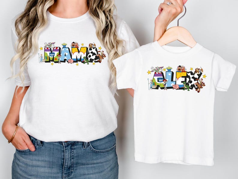 Custom Toy Story Dada & Kids Shirt, Disney Toy Story Family T-Shirt, Fathers Day Gift Tee, Dad Son Matching T Shirt, Disney Trip Shirt