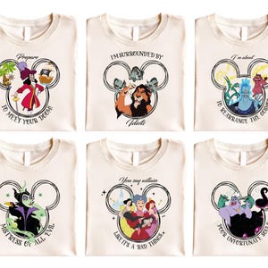 Disney Villains Shirt, Bad Witches Villains Club T-Shirt, Maleficent Evil Queen Ursula Cruella Shirt, Mickey Head Bad Witches Shirt