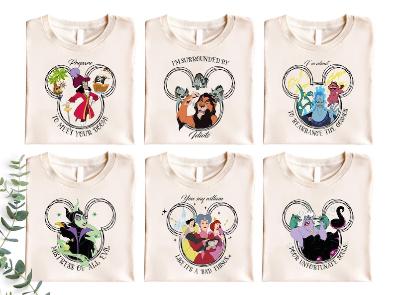 Disney Villains Shirt, Bad Witches Villains Club T-Shirt, Maleficent Evil Queen Ursula Cruella Shirt, Mickey Head Bad Witches Shirt