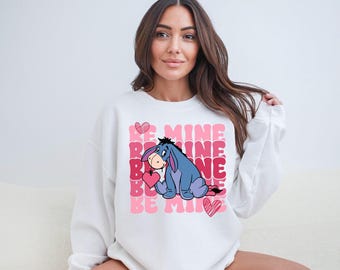 Disney Eeyore Valentinstag Sweatshirt, Pooh Bär Be Mine Valentinstag T-Shirt, Disney Valentinstag Passendes 2025 T-Shirt, Disney Flitterwochen Shirt