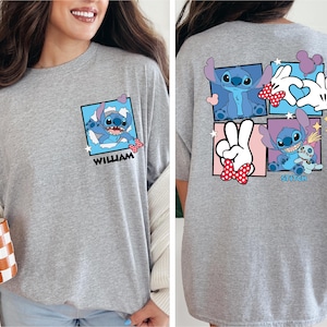 Retro Stitch Portrait Shirt, Custom Name Stitch T-Shirt, Disney Lilo And Stitch Tee, Stitch Aloha Sweater, Stitch Lover Sweatshirt