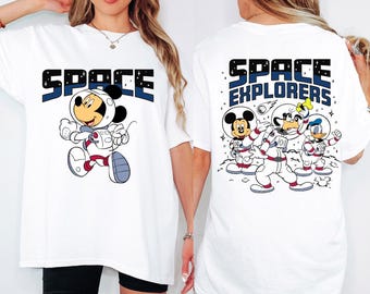 Shirt Disney Space Mountain, T-shirt Disneyland Explorers, shirt Mickey astronaut, shirt Mickey en vrienden Space, T-shirt Disney Trip Kid