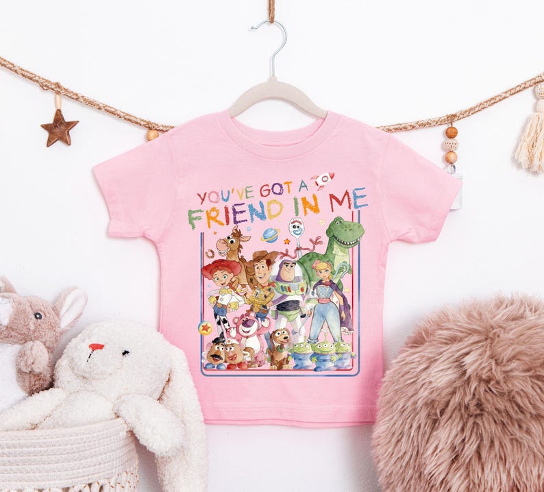 Retro Disney Toy Story You've Got A Friend In Me Shirt, Woddy Jessie Buzz Kids Shirt, Toy Story Characters T-Shirt, Disneyland Trip Tees