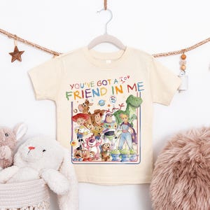 Retro Disney Toy Story You've Got A Friend In Me Shirt, Woddy Jessie Buzz Kids Shirt, Toy Story Characters T-Shirt, Disneyland Trip Tees
