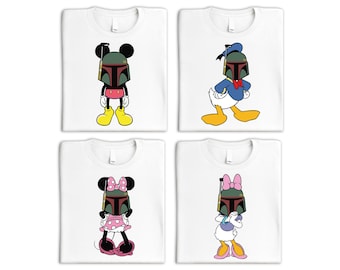 Mickey And Friends Boba Fett Shirt, Star Wars Family Shirt, Galaxy's Edge Trip T-Shirt, Star Wars Lover Tee, Disney Family Matching Tee
