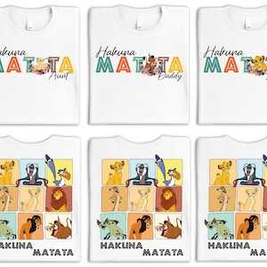 Niestandardowa koszula Hakuna Matata, koszulka Disney Family King Lion, koszulka Simba Timon Pumbaa, koszula Animal Kingdom, koszulka Disney Family Safari Trip