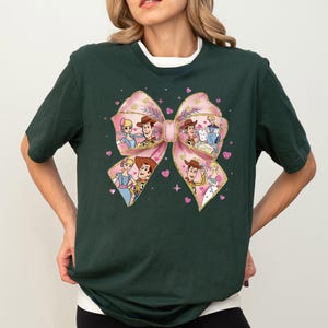 Sudadera de Toy Story para San Valentín, camiseta de Disney con Bo Peep y Woody Love, camiseta de Disney con lazo para San Valentín, camiseta de Disney Honeymoon imagen 6
