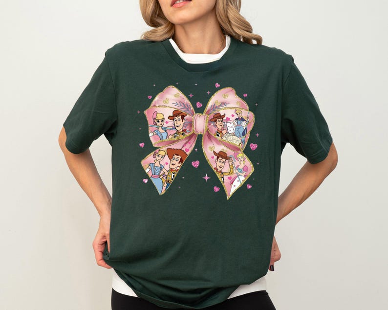 Sudadera de Toy Story para San Valentín, camiseta de Disney con Bo Peep y Woody Love, camiseta de Disney con lazo para San Valentín, camiseta de Disney Honeymoon imagen 6