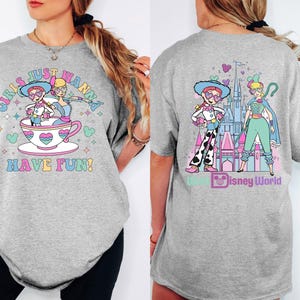 Toy Story Jessie Bo Peep Summer Shirt, Disney Girls Just Wanna Have Sun T-shirt, Toy Story Besties T Shirt, Wdw Girls Summer Trip Tee