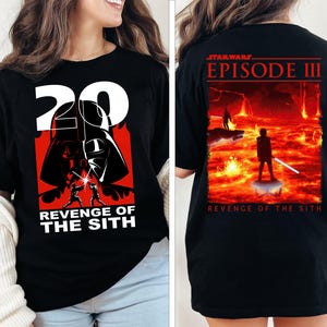 Revenge of The Sith 20th Anniversary Shirt, Darth Vader & Anakin Skywalker T-shirt, Vintage Star Wars Tee, Dark Jedi Shirt, Chosen One Tee