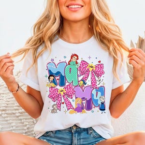 Disney Princess Mama Shirt, Princess Ariel Elsa Snow White Mama T-Shirt, Disney Mother's Day Tees, Disneyland Mom Trip Tee, Disney Mom Shirt