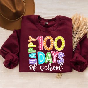 Sweatshirt 100 dagen school, shirt 100 dagen, viering 100e schooldag, studentenshirt, terug naar school shirt, cadeau voor leraar