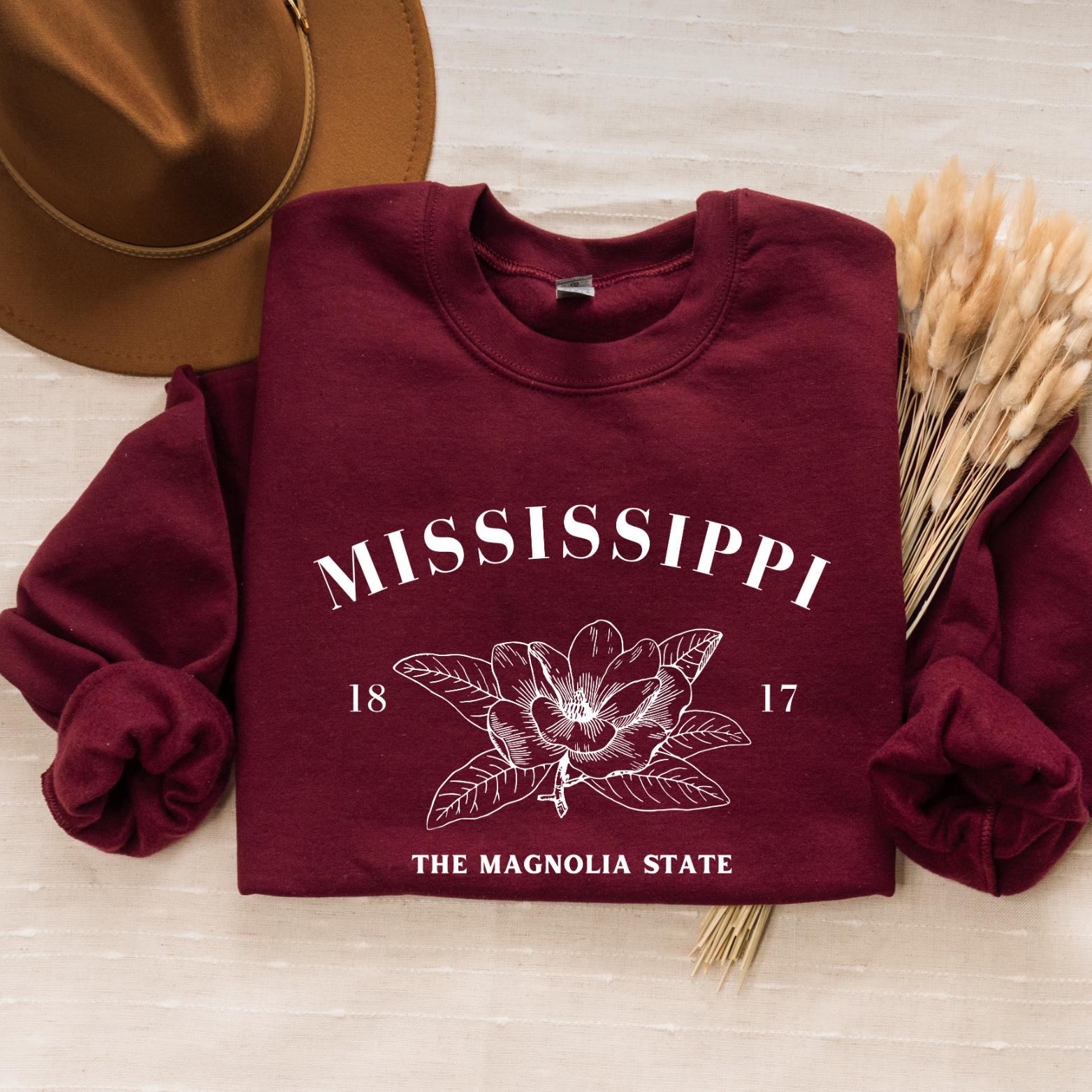 Mississippi Sweatshirt, Magnolia State T-shirt