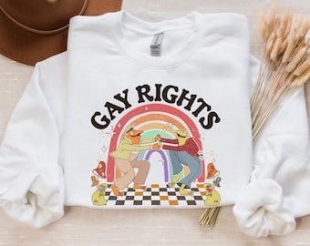Lustiger Frosch Gay Rechte LGBT Regenbogen Sweatshirt, lustiges LGBT Shirt, Frosch und Kröte Stolz T-Shirt, LGBTQ Shirt -RM012