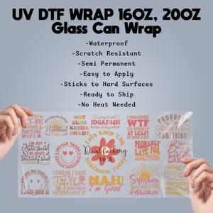 Custom UV DTF Stickers | 22&quot; Gang Sheet Wraps | Peel & Apply Decals for Glass, Wood, Metal | Easy UV Transfers | Fast Shipping
