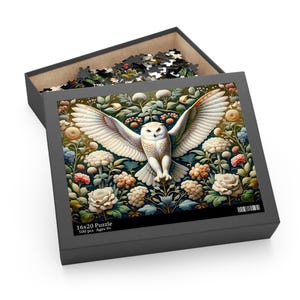 Christmas Puzzles for Adults, Kids Puzzle, Owl Puzzle  - 120, 252, 500 Piece,  Holiday Jigsaw, Owl Lover Gift, Family Puzzle, Animal Puzzle
