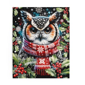 Christmas Puzzles for Adults, Kids Puzzle, Owl Puzzle  - 120, 252, 500 Piece,  Holiday Jigsaw, Owl Lover Gift, Family Puzzle, Animal Puzzle