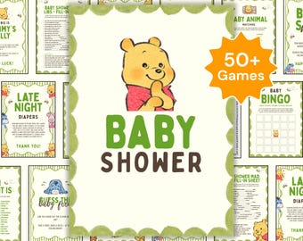 Winnie the Pooh Baby Shower Games Bundle: 53 Printable Activities (PDF Download)