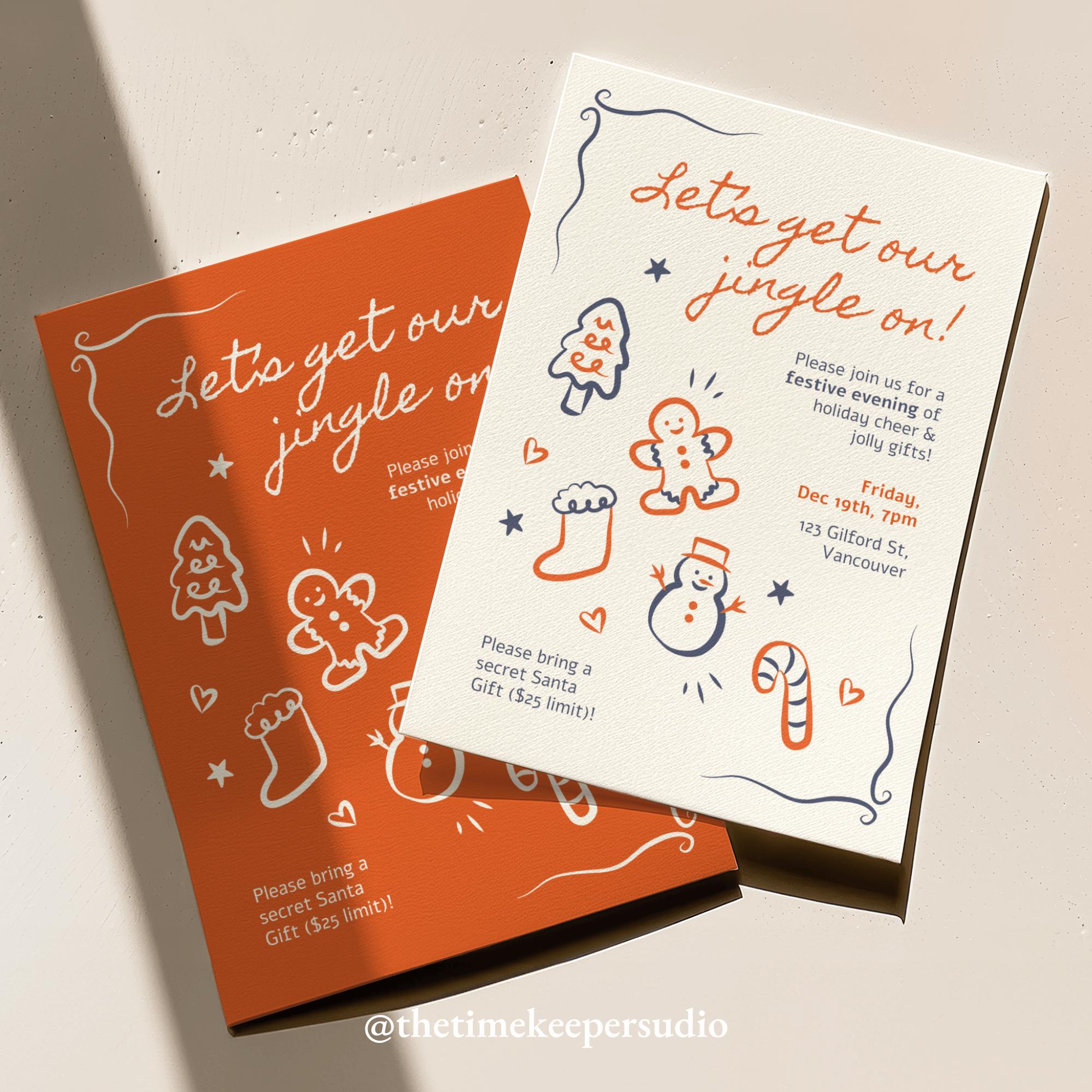 Xmas Party Invitation Template Editable Secret Santa Invitation