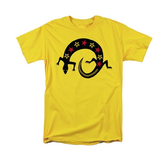Yellow Gecko T Shirt Southwestern Wearable Art Uni Sex Etsy