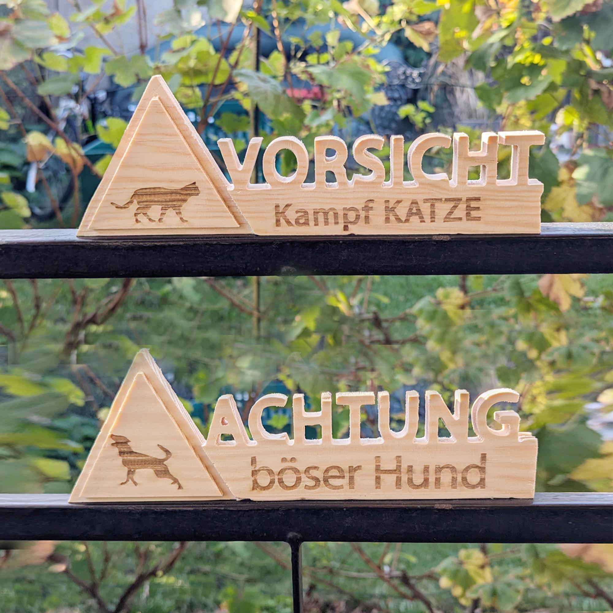 Katzenschild ‚Vorsicht Freilaufende Katze!‘ – 20 X 30 Cm, Wetterfest, Aus Kunststoff, Für Garten & Haus