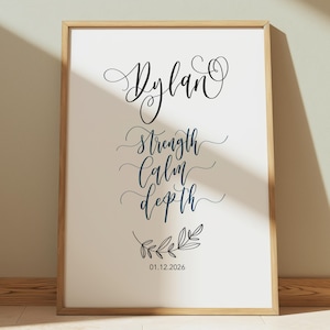 Personalised Calligraphy Name Print | Custom Meaningful Gift | Elegant Hand-lettered Keepsake - DIGITAL DOWNLOAD