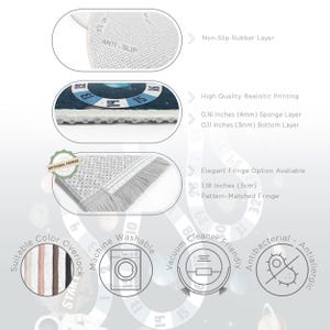 Hopscotch Aliens Round Mat - Astronaut Carpet - Rocket Runner