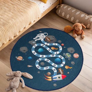 Astronaut Playmat - Hopscotch Rug - Astronaut Carpet