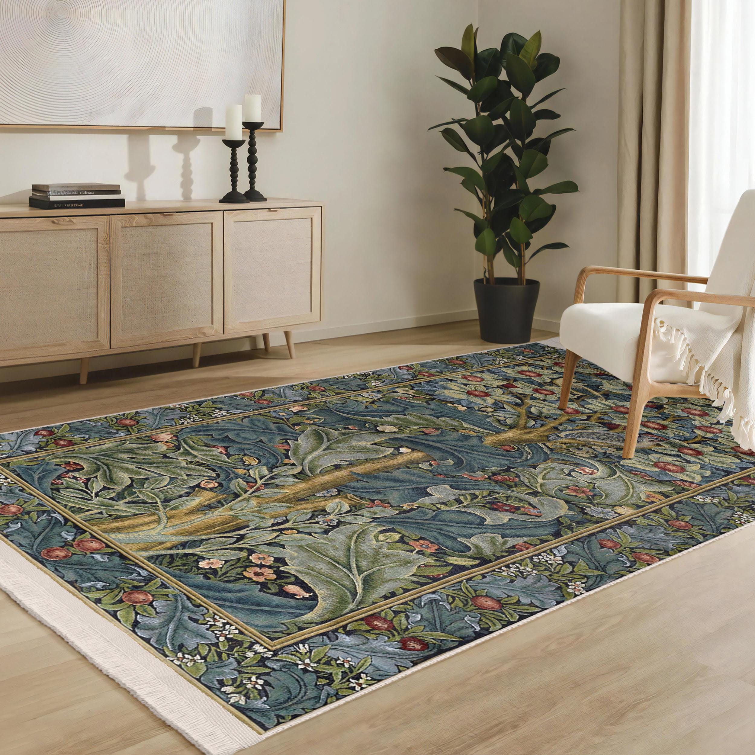 William Morris Tree of Life Design Rug-vintage Antislip Carpet