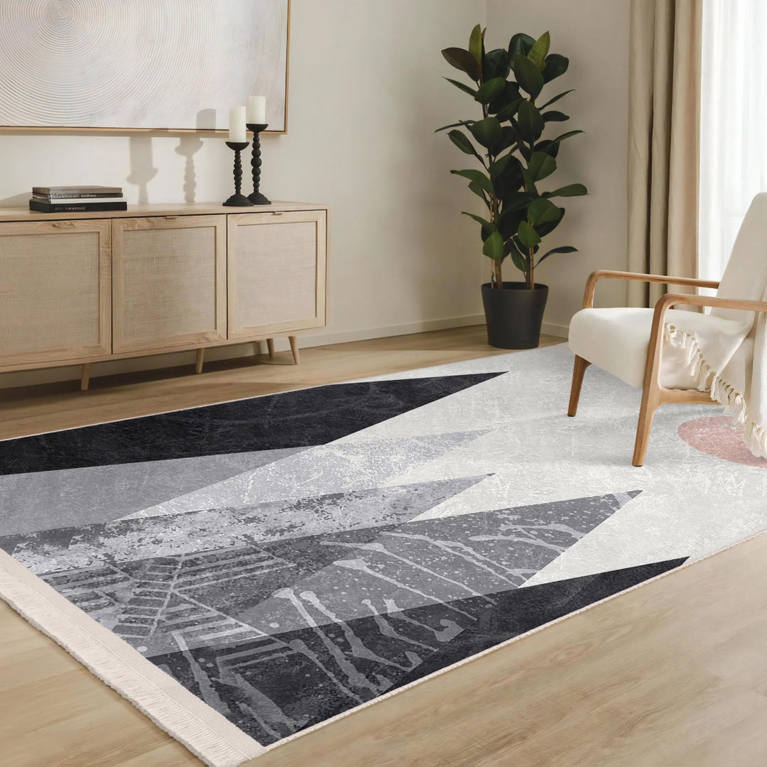 Sprinkle Area Rug Spike Abstract Area Rug -mountain Non Slip Rug-splash Washable Throw ...
