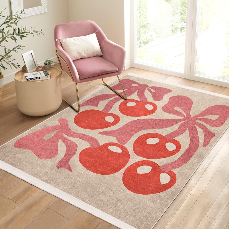 Pink Bow Rug - Etsy