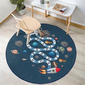 Space Kids Rug - Aliens Round Mat Gift