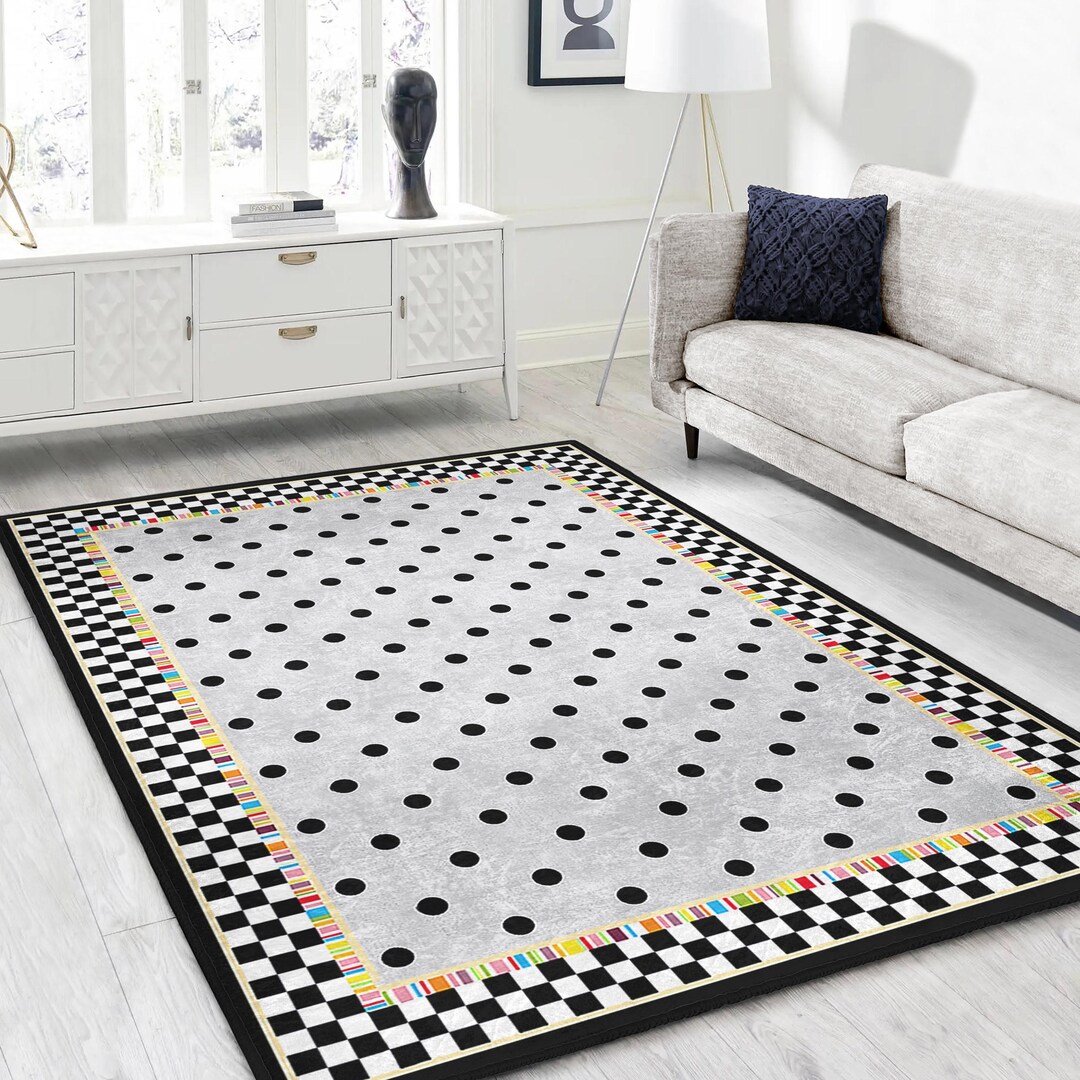 Checker Border Gift Accent Rug - Checky Gift Carpet - Colorband Runner ...
