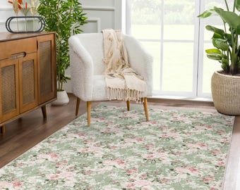 Victorian Flower Area Rug-garden Inspired Carpet-english Garden