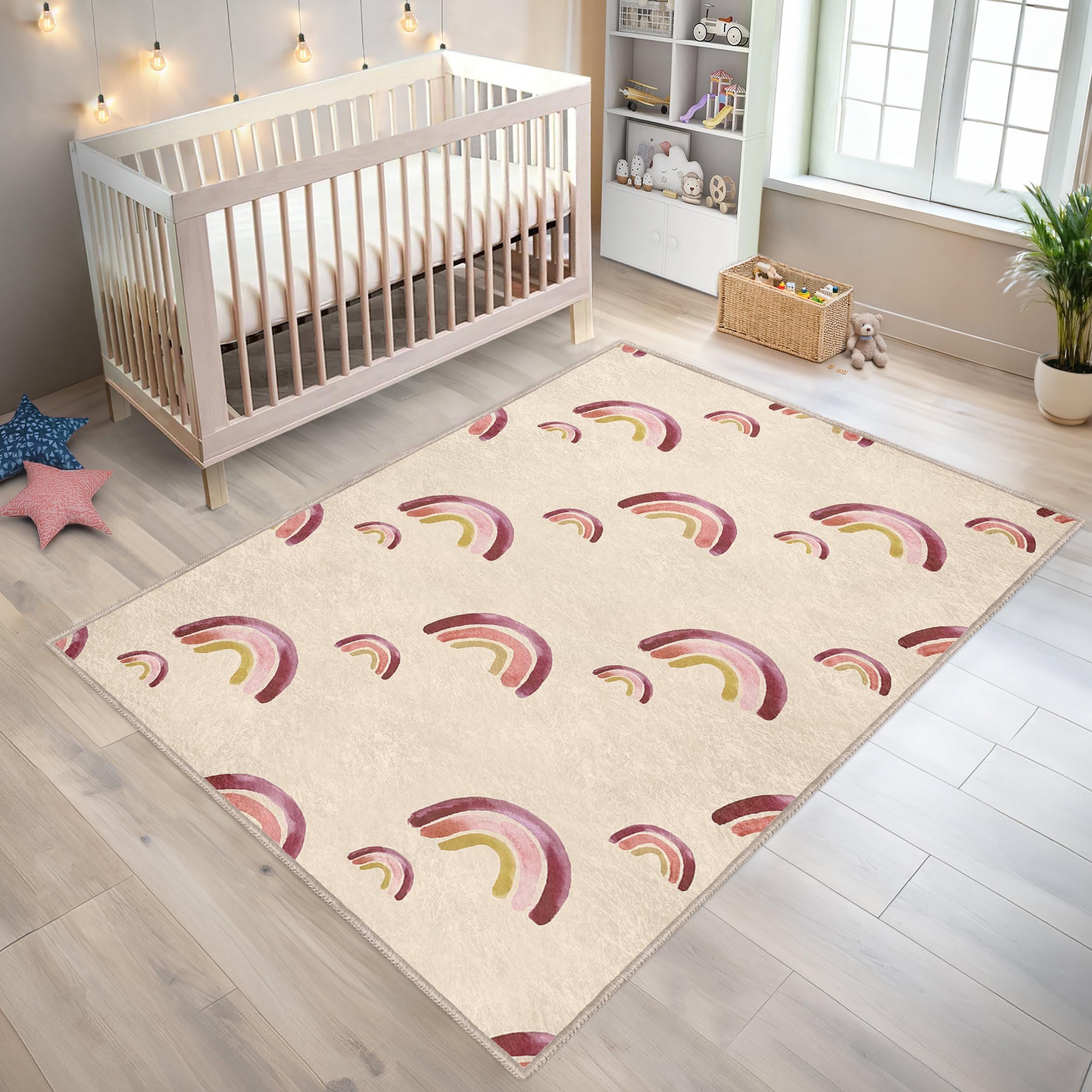 Tapis De Jeu Primaflor SITZKREIS 140x200cm – Tapis Bébé Antitache, Doux Et Résistant – Qualité Européenne (Rouge)