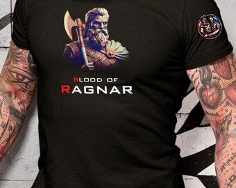 Maglietta Ragnar Maglietta Mitologia Norrena Maglietta Grafica Vichinga Maglietta Odin Design Nordico Abbigliamento Lothbrok Originale Unisex Maglietta 100% Cotone Premium