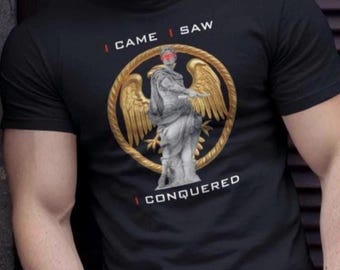 Veni Vidi Vici T-Shirt Julius Caesar Tee Roman Empire Shirt SPQR Ancient Rome I Came I Saw I Conquered T-Shirt History Meme Funny Shirt