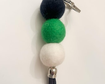 Custom College Keychains Personalized with School Colors