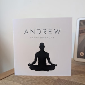 Cartão de aniversário de meditação personalizado para ele/amigo/irmão/primo/pai/filho