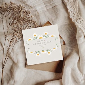 Carte fleur fête des mères, carte personnalisée fête des mères, carte pour la fête des mères, fête des mères maman, cartes pour elle, carte fête des mères pour grand-mère