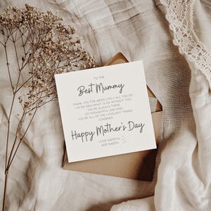 Carte poème de maman pour la fête des mères, carte de fête des mères, carte de fête des mères pour maman, personnalisée joyeuse fête des mères, pour maman, poème pour maman, cadeau maman