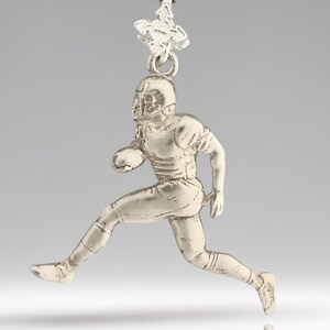 Handmade Sterling Silver American Football Pendant – Sports Jewelry