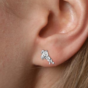 Equestrian Stud Earrings – Minimalist 925 Sterling Silver Jewelry for Women, Gift for Rider, Trainer or Horse Lover, Small Sports Earrings