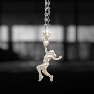 Basketball Jewelry Pendant for Women – Classic 925 Silver Gift – Sports Accessory for Active Girls and Players – Necklace