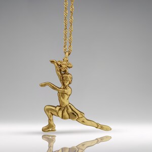 Figure Skating Pendant for Women – Gold-Plated 925 Silver Jewelry Gift – Sports Charm for Skaters & Fans – Necklace