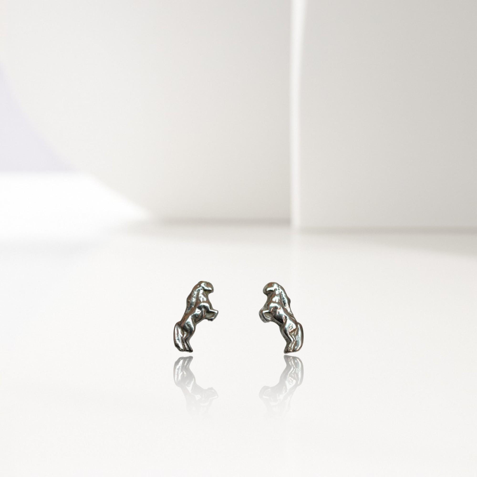Orecchini pendenti con cavallo in argento sterling, regalo per